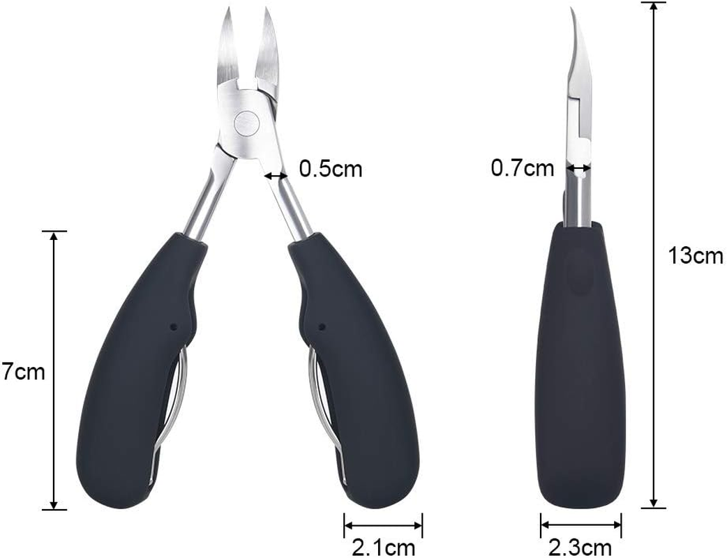 URAQT Toenail Clippers, Precision Nail Clippers Toenail Cutter for Thick or Ingrown Toenails, Heavy Duty Stainless Steel Cuticle Scissors Nail Nippers, with Protective Cover image number 4