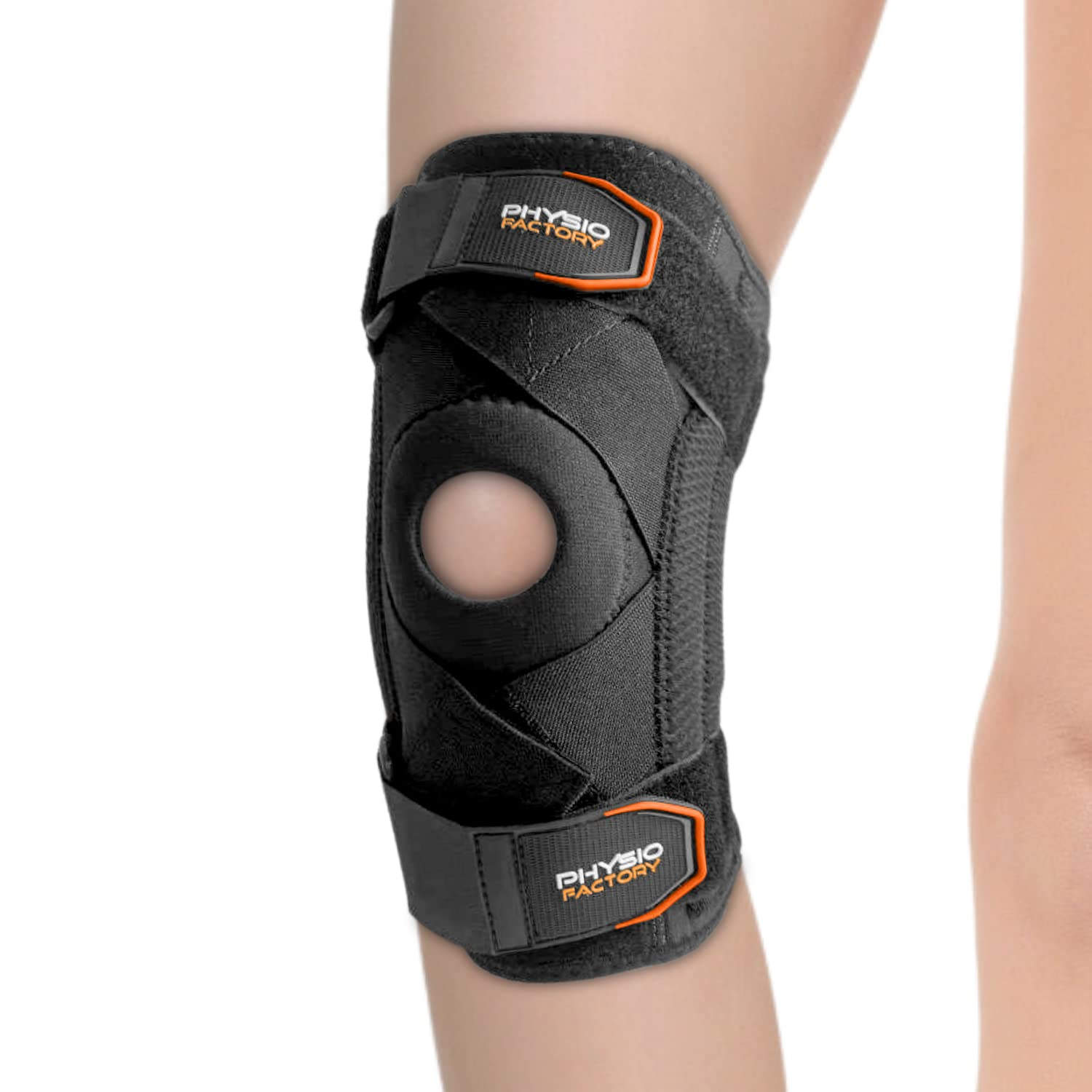 Flexible Lateral Support - Physio Factory - Knee Brace for Sport Use - Comfortable Knee Support with Moderate Level Support - Ideal Knee Brace for Meniscus Tear and Dual Patella Knee Strap. Helps ACL, LCL & MCL Injury (S) image number 1