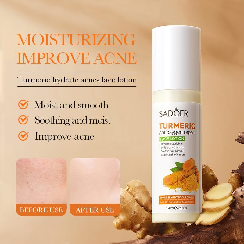 Turmeric Antioxidant Repair Face Lotion, Moisturising, Soothing,120Ml image number 1
