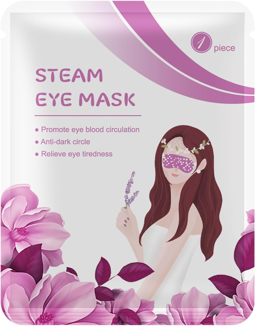Steam Eye Mask, 20 Pieces, Natural Plant Extract Essential Oil, 42℃ Constant Temperature Moisturizing, Calming and Sleep-Inducing, Relieves Eye Fatigue and Dryness, a Must-Have for Travel and Lunch Break, Thin Sheets Individually Packaged. (30 X 25 X 3, Lavender) image number 4