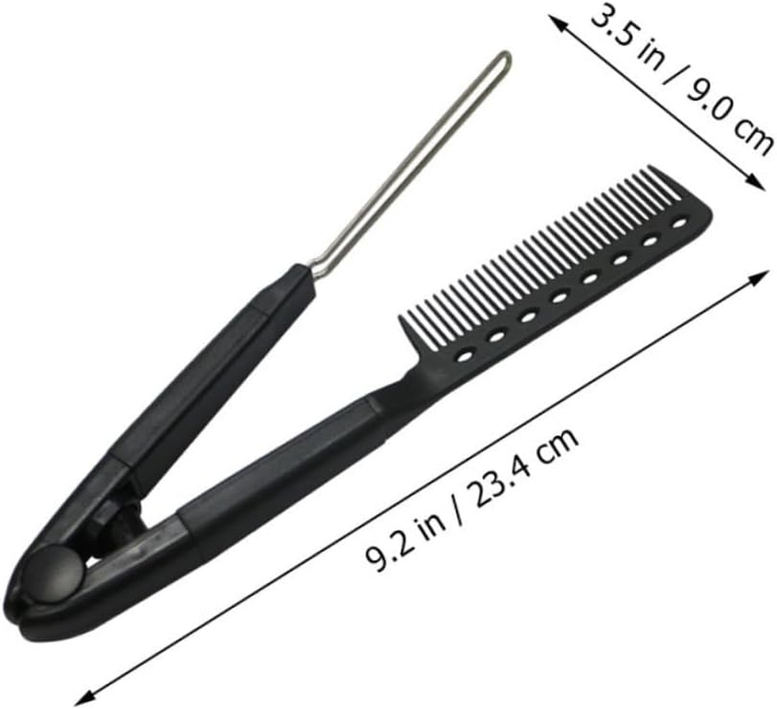 SOESFOUFU 2Pcs Professional Hair Straightener Brush Shape Hair Straightening Tool Skin-Friendly Prevent Family Travel Outdoor