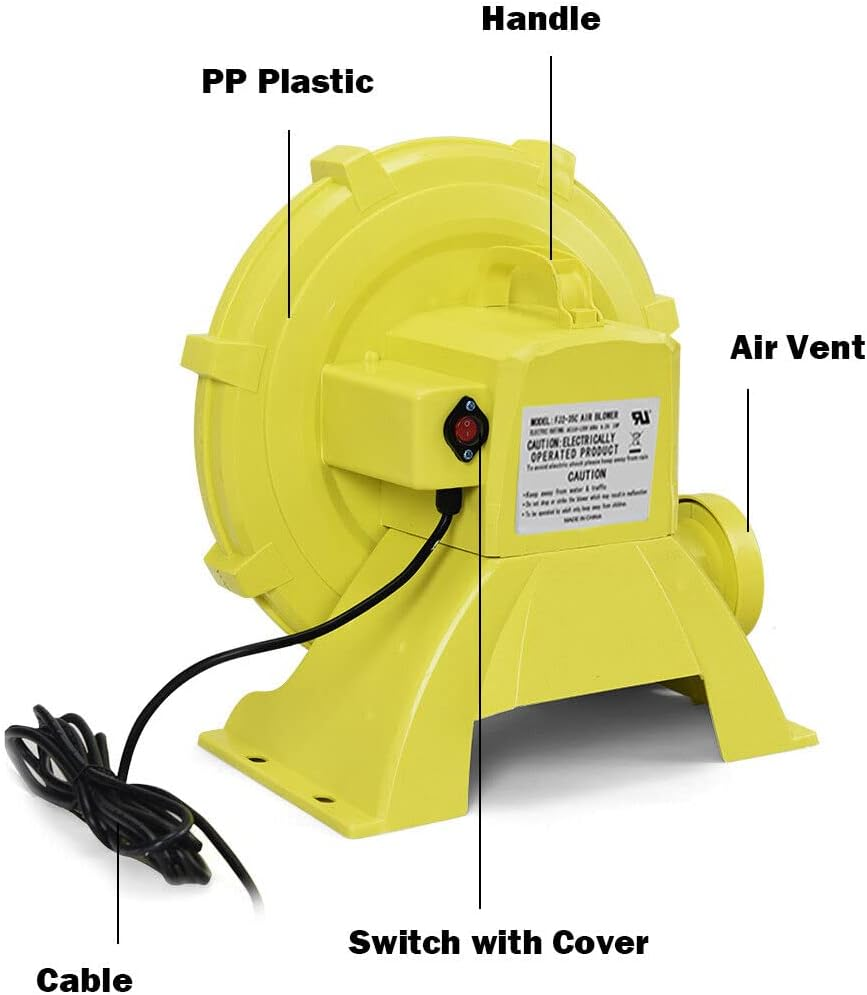 Costway 450W/680W/750W Electric Air Fan Blower Pump Inflatable Bouncer Blower image number 5
