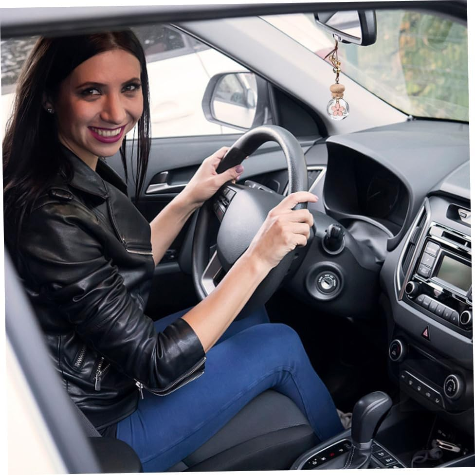 4Pcs Hanging Car Perfume Bottles Empty Perfume Bottle Car Fragrance Holder Scent Spray Essential Oil Diffuser image number 2