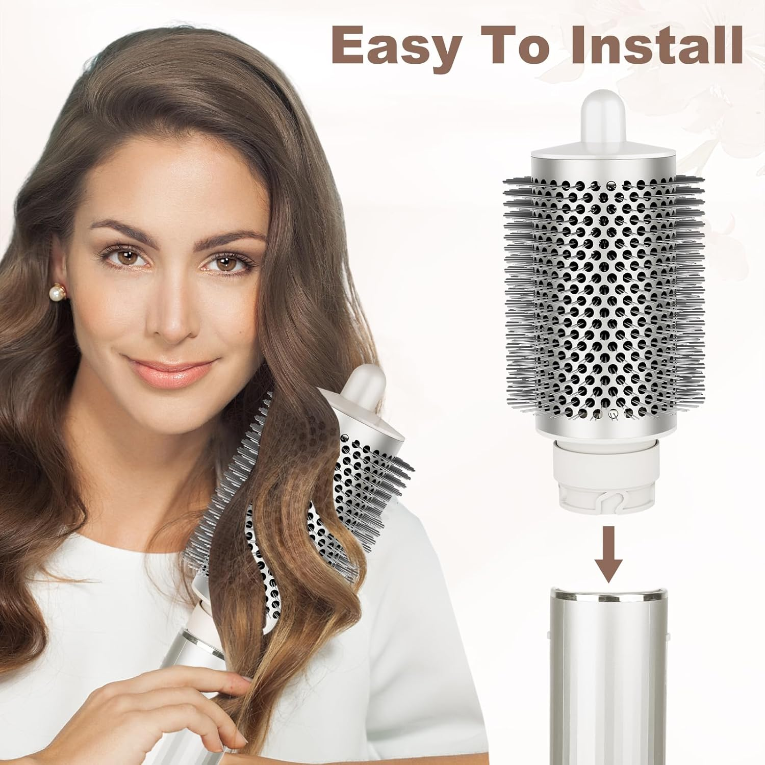 PUREGUST round Brush Attachment for Shark Flexstyle HD430 HD435 HD440 Accessories, Jumbo Oval round Volumizing Brush Styling for Straight, Wavy, Curly, and Coily Hair image number 3