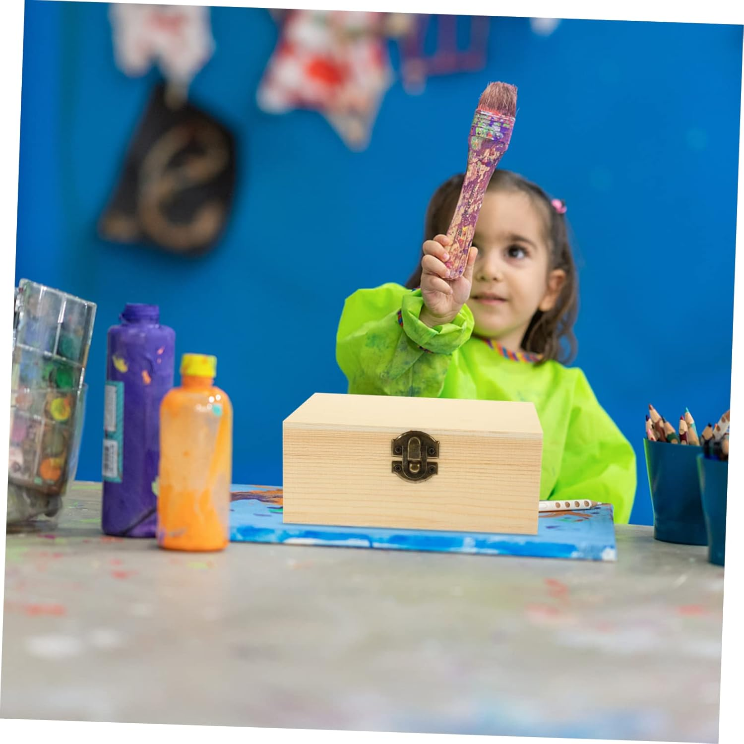 Angoily Retro DIY Organizer Box for Keepsake Storage Case with Multi Use Design for Craft Supplies Encourages Creativity and Imagination image number 3