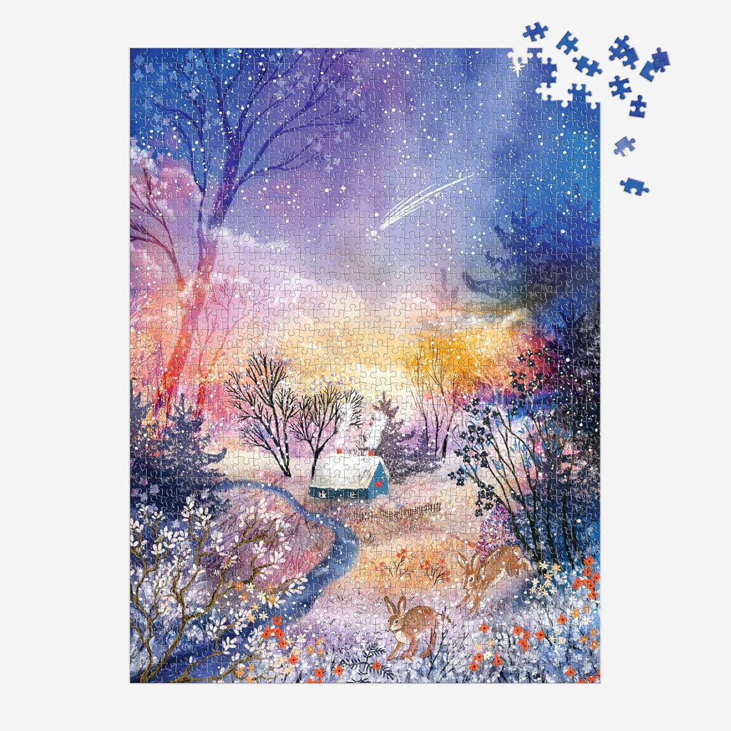 Galison 9780735382558 Enchanted Snowfall Puzzle (1000-Pieces) image number 2