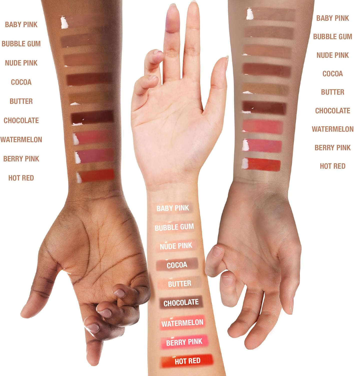 Ruby Kisses Broadway Vita-Lip Tinted Lip Gloss (9 Pack) Ultra-Hydrating, Nourishing, Soothing Formula with Vitamins, High-Shine Non-Sticky Lip Balm with Rosehip+Coconut Oil, Pink, Red & Brown Shades image number 5