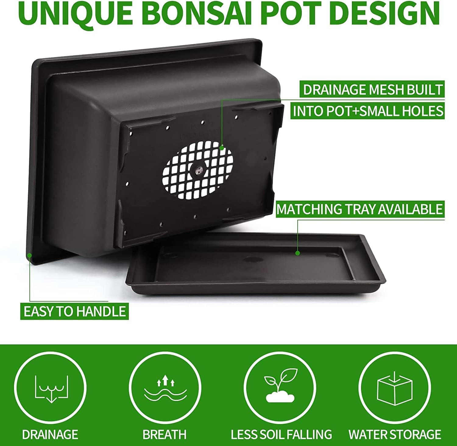 Meekear Bonsai Tree Kit with Complete Plant Growing Tools,Grow in Pot Indoor Bonsai Tree Starter Kit,Home Gardening DIY Gift for Adult (Growing into Acacia,Wisteria,Sakura,Red Maple,Black Pine),Green image number 6