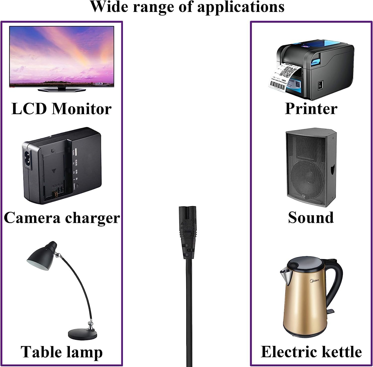 3M (9.84Ft) Power Cable 2 Pin Core Figure 8 IEC-C7 AC Cord Lead AU Plug for Notebook, Laptop, Monitor, Camera, Charger, Printer, PS4, PS5 Etc, Black image number 5
