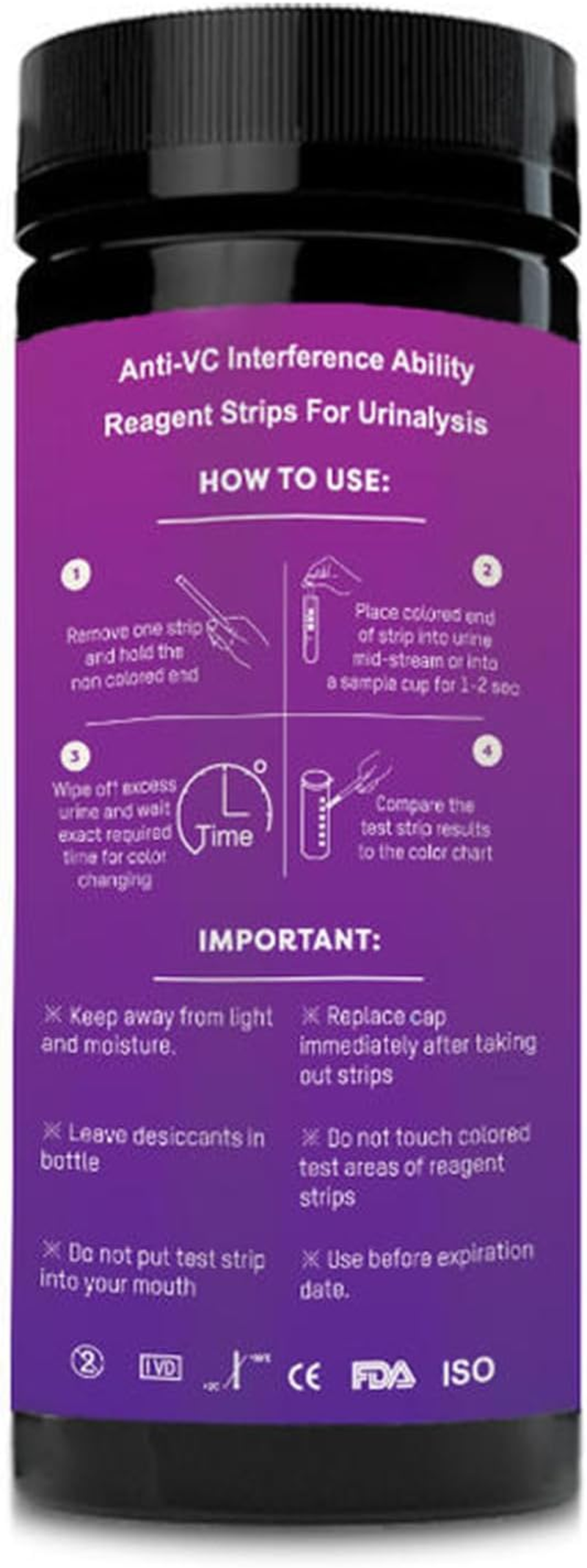 Uti Test Strips, Simple, Fast and Accurate Results Urine Test Strips, Ketone Test Strips, for Urine Analysis of Nitrite, Ph and Leukocytes