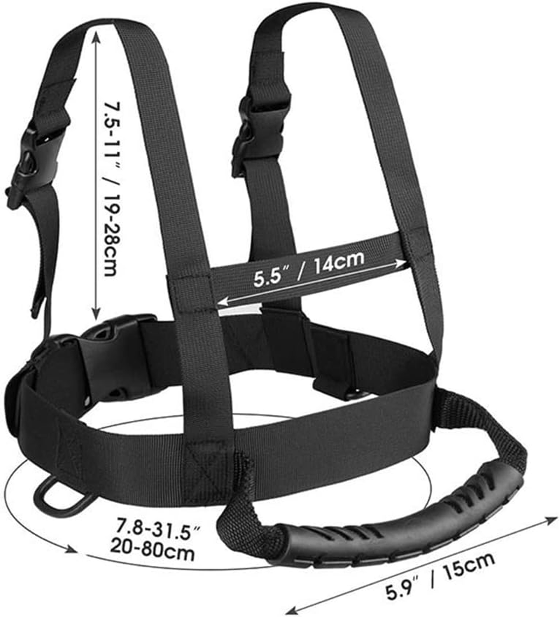Kids Ski Harness with Long Ski Leash, Back Gripper & Wedge Clip - Helping Kids Learn - Black image number 3