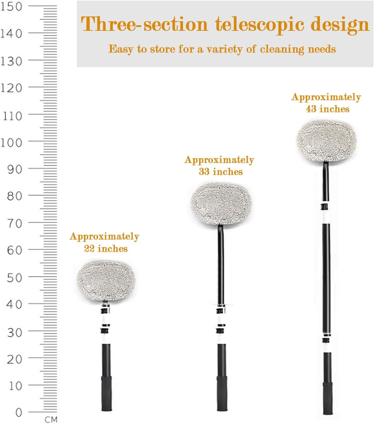 7Pcs Car Wash Kit,43" Car Wash Brush with Long Handle,15&deg; Curved Car Cleaning Brush with Telescopic Handle,Car Detailing Kit for Washing Caravan Van Truck Boat