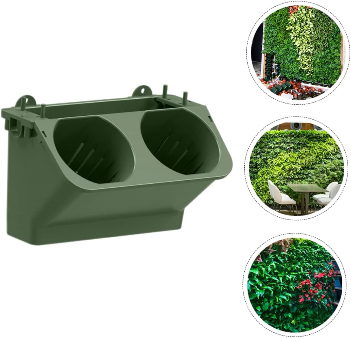 FUNOMOCYA Plant Wall Flower Pot Hanging Flower Holder Balcony Hanging Planter for Indoor Plants Modular Vertical Gardening Supplies Wall Planter Design for Home and Seedling Pots image number 4