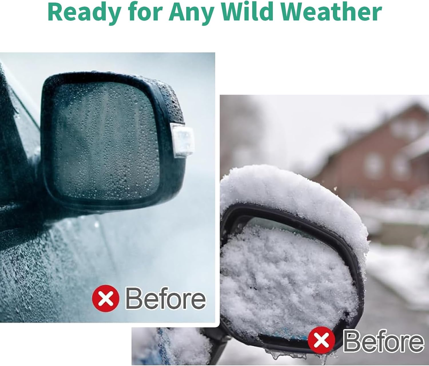 MAEZOE 2Pcs Car Mirror Squeegee with High Efficiency Water and Fog Removal Telescopic Portable Stainless Steel Ideal for Rainy Foggy Driving Perfect for Drivers and Car Enthusiasts image number 5