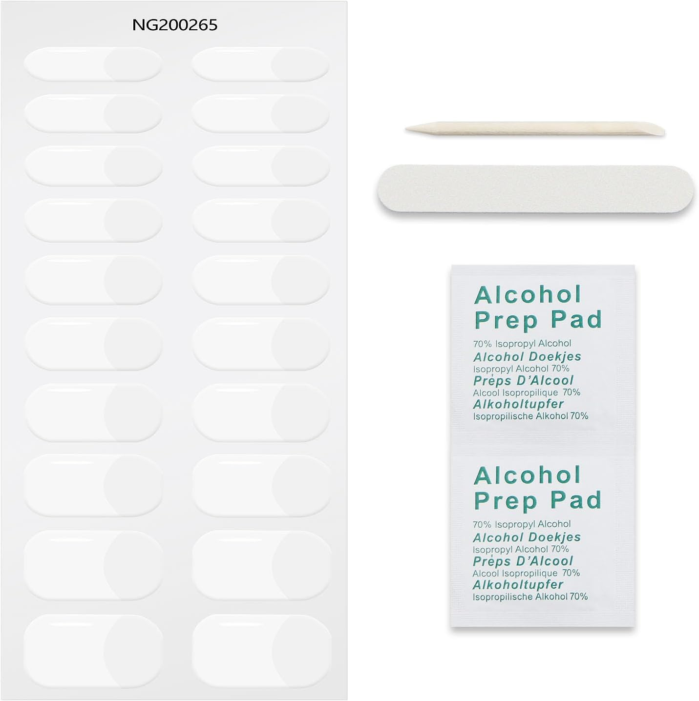 JMEOWIO Nail Foil Beige French Tip Gel Nail Foils Self-Adhesive Nail Stickers UV Hardening Decoration Nail Design Accessories image number 4