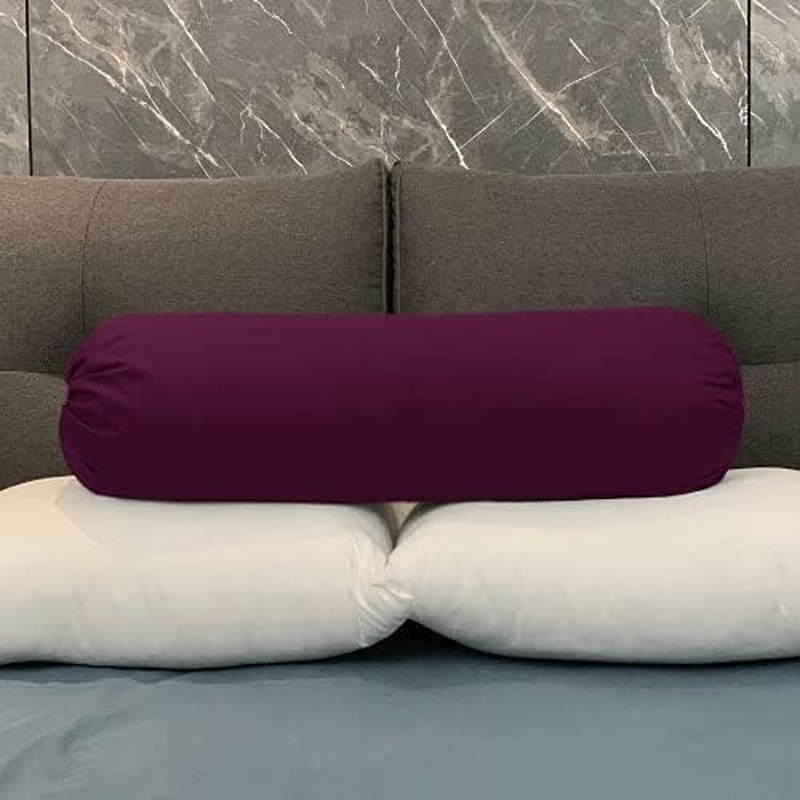 Flew Eco Luxury Bolster Pillow Cover Bolster Pillow Case Soft 35Cm X 105Cm (Plum) image number 2