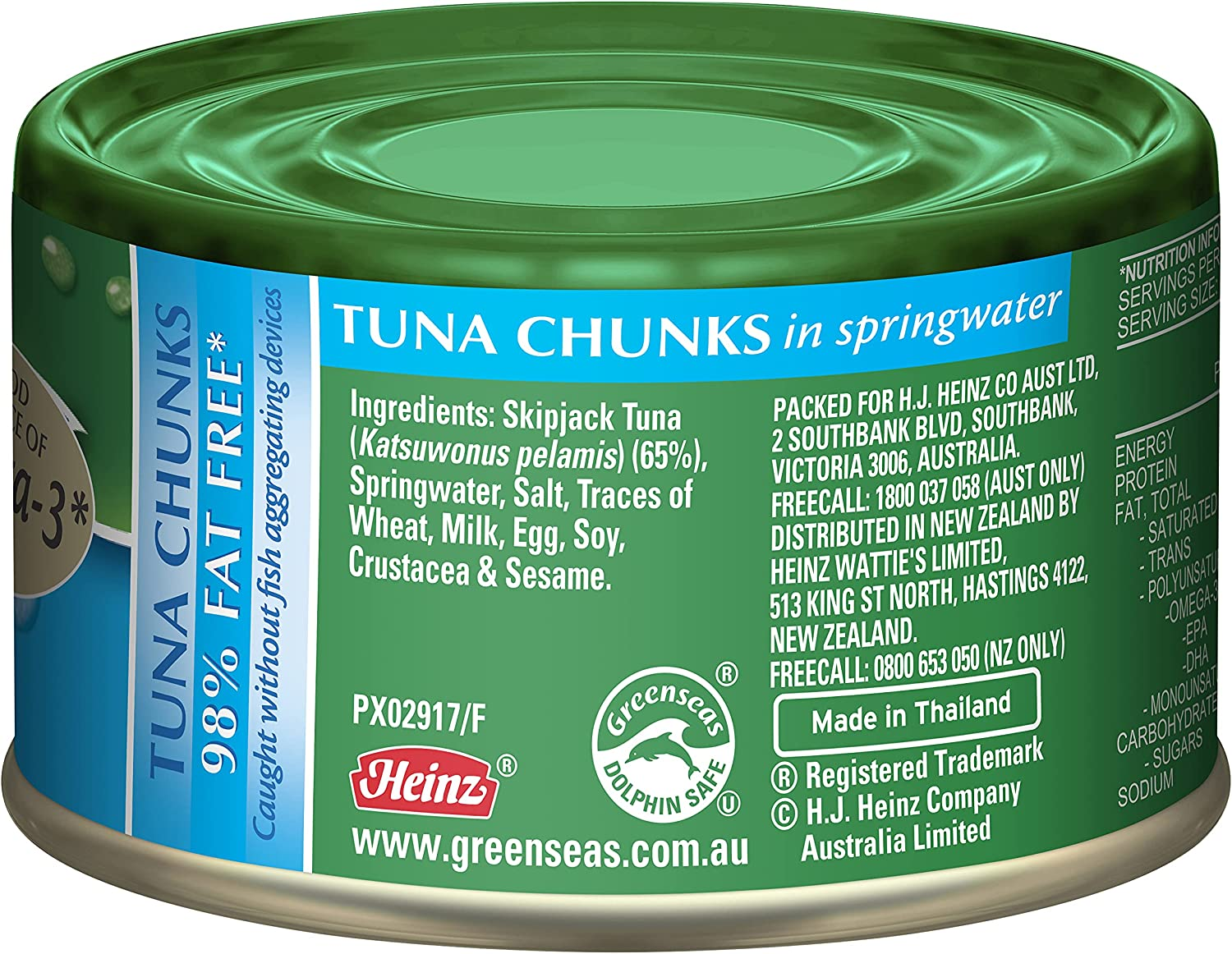 Greenseas Tuna Chunks in Springwater Canned Fish Canned Tuna 95G (Pack of 12)