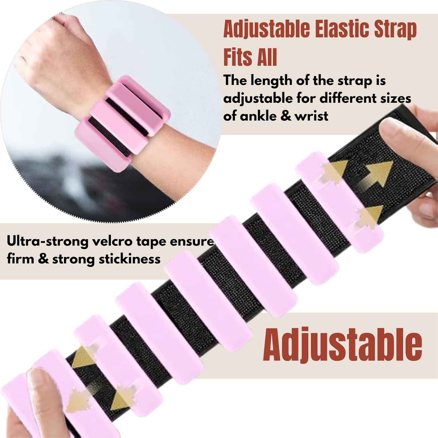 Adjustable Ankle Weights, Pack of 2, 2Lbs, JOMWEN Wrist & Ankle Weights for Home Gym, Use for Yoga, Dance, Pilates, Aerobics and Walking image number 6