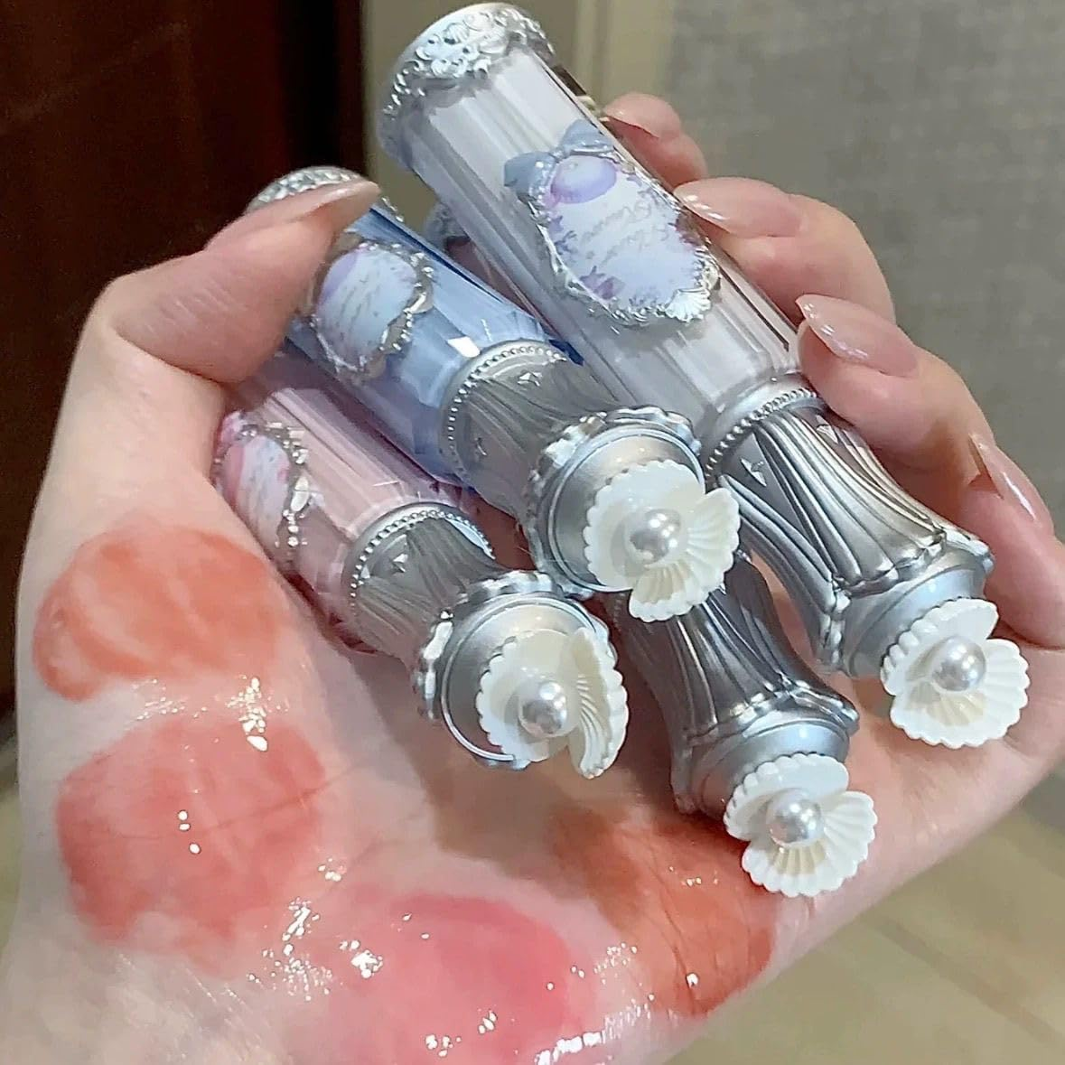 Flower Knows Shell Series Pearl Lip Gloss &ndash; Moisturizing Non-Sticky High-Shine Finish Lip Care Balm (C04) - C01 image number 2