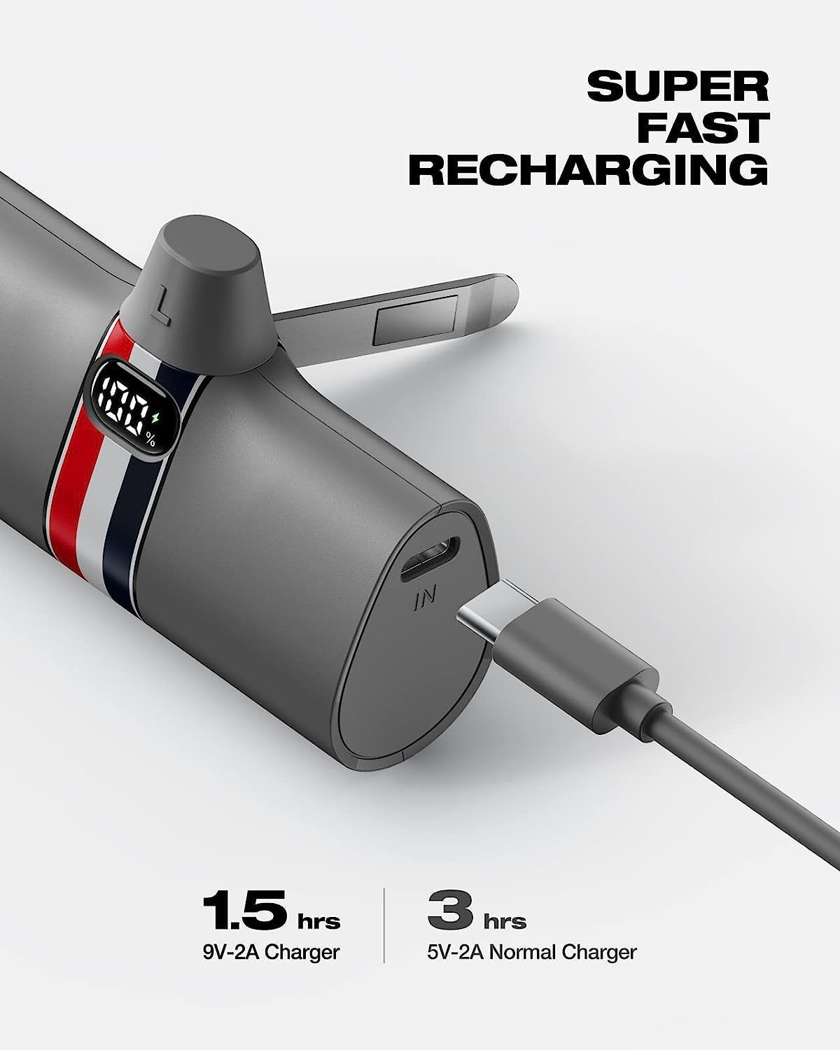 Mini Power Bank for Iphone, 20W Fast Charging Portable Charger with Foldable Stand, Battery Pack for Iphone 14,12,11,Xr,X,8,7,Airpods Pro - Grey image number 4