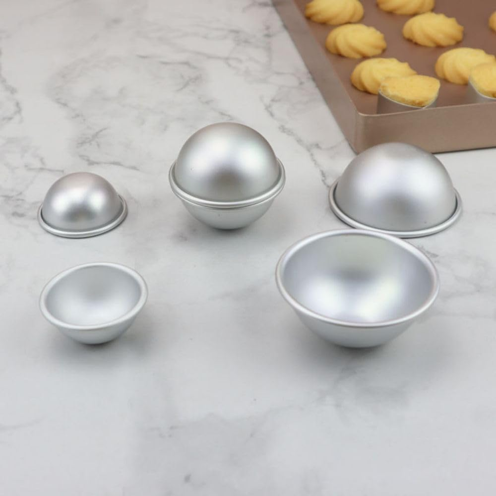 Bath Bomb Mold Set,30 PCS Bath Bomb Mold Aluminum Alloy Soap Mold, Hemisphere Cake Pan,Aluminum Metal Bath Bombs Press for DIY Making Supplies