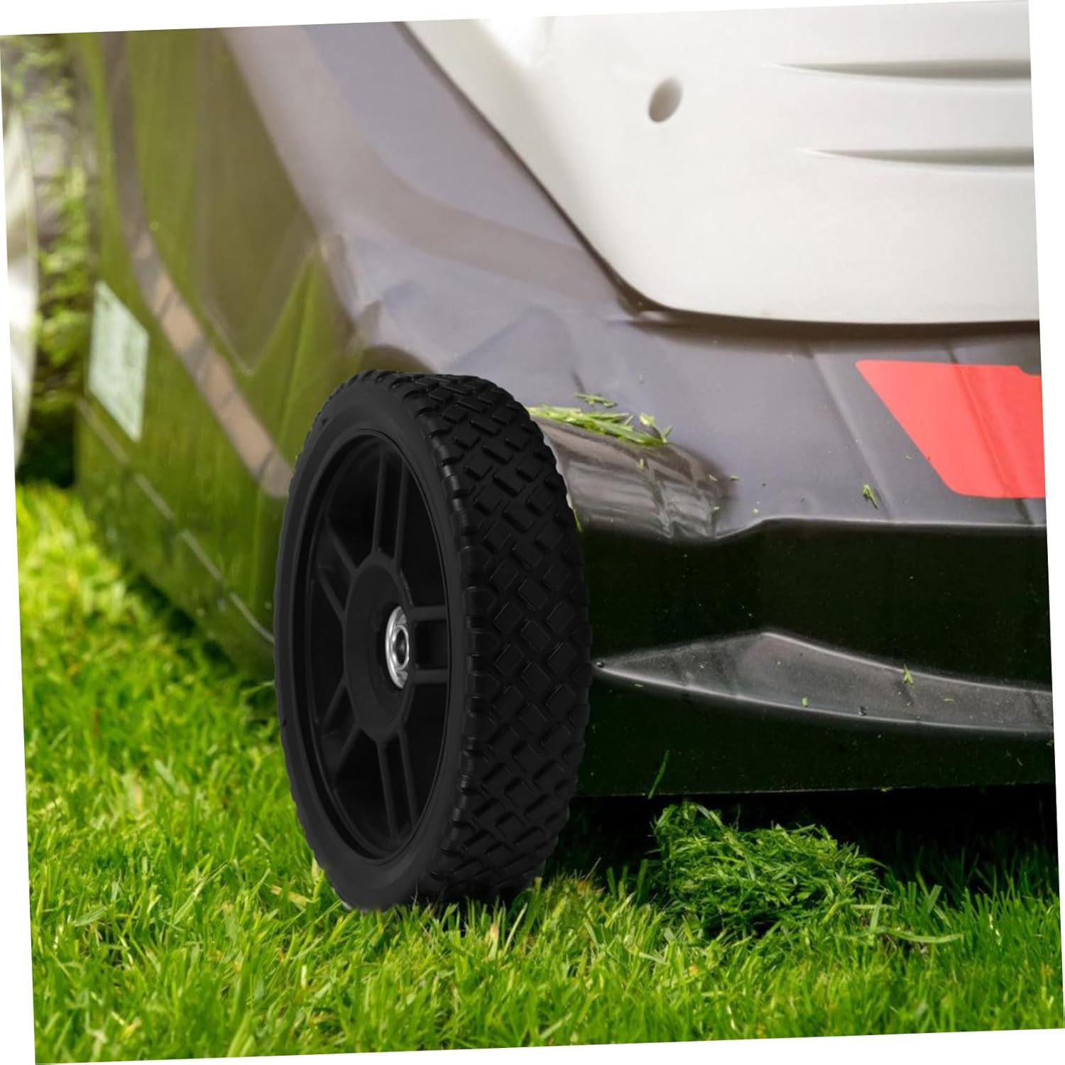 SUPVOX Lawn Mower Wheels: 8 Inch Lawn Mower Replacement Wheels for Garden Landscaping - Rubber and Plastic Casters for Outdoor Equipment image number 3
