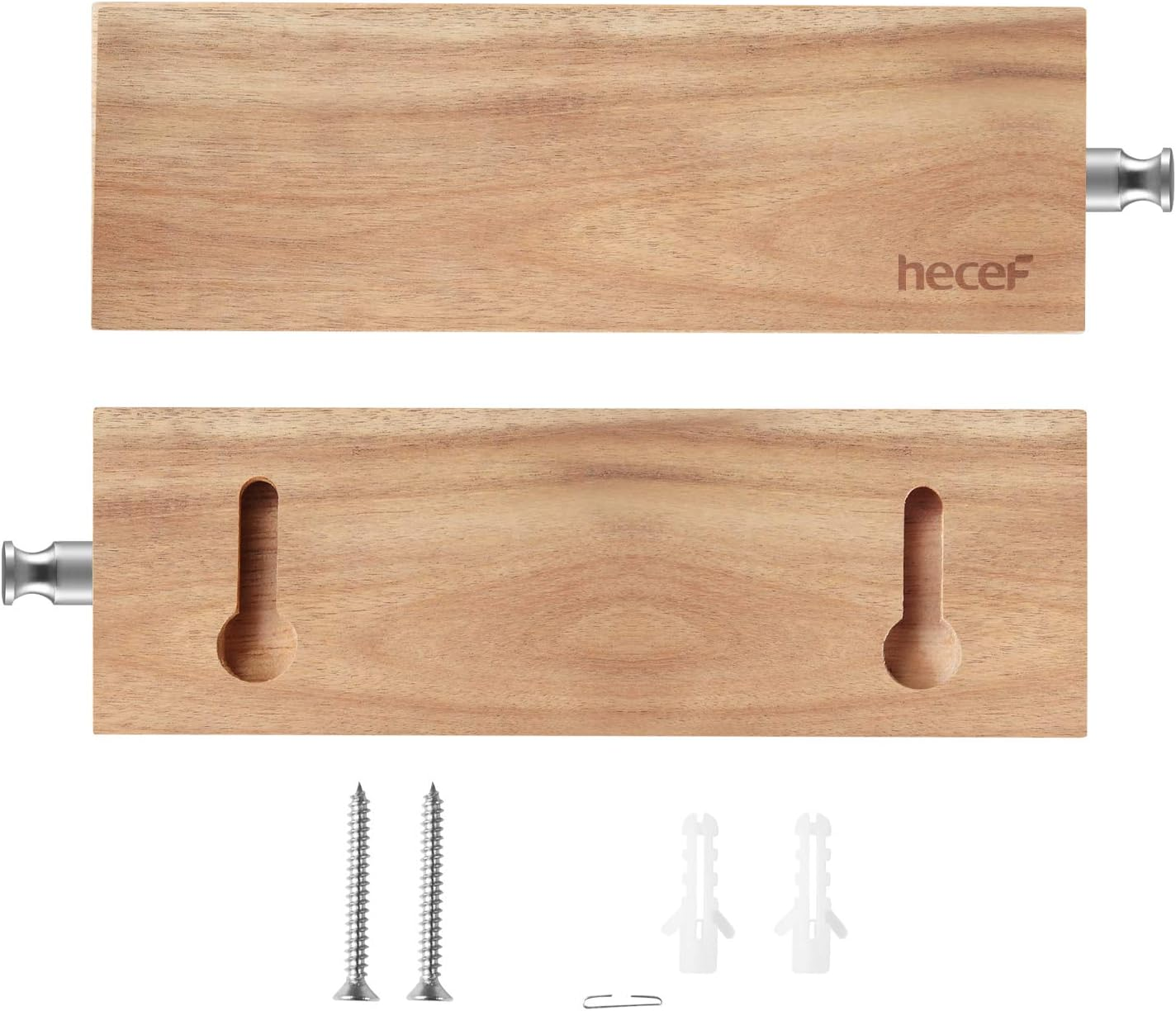 Hecef 15CM Magnetic Knife Holder,Acacia Wooden Knife Strip image number 4