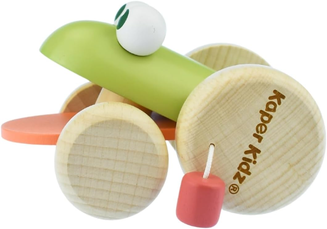 Kaper Kidz - ECO Play Push a Long CROAKING Frog - Wooden Toy with Croaking Sound Effect image number 4