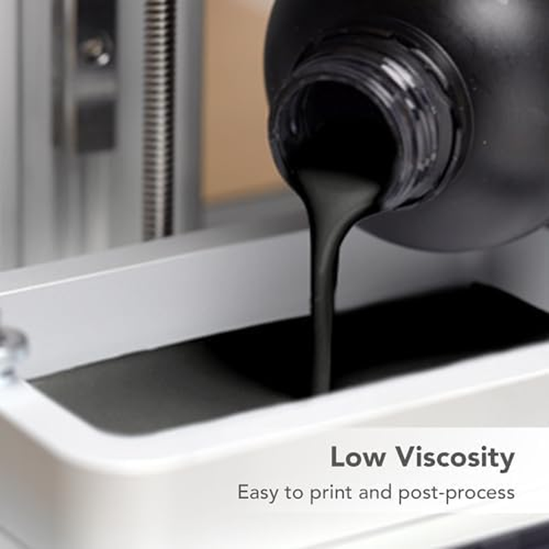 Phrozen Water-Washable 3D Printer Resin | Uv-Curing Resin for Most 405Nm LCD/DLP Printers | Standard Photopolymer Resin for General Modeling, Prototyping | Low Odor, Non-Brittle - Black (1Kg) image number 2