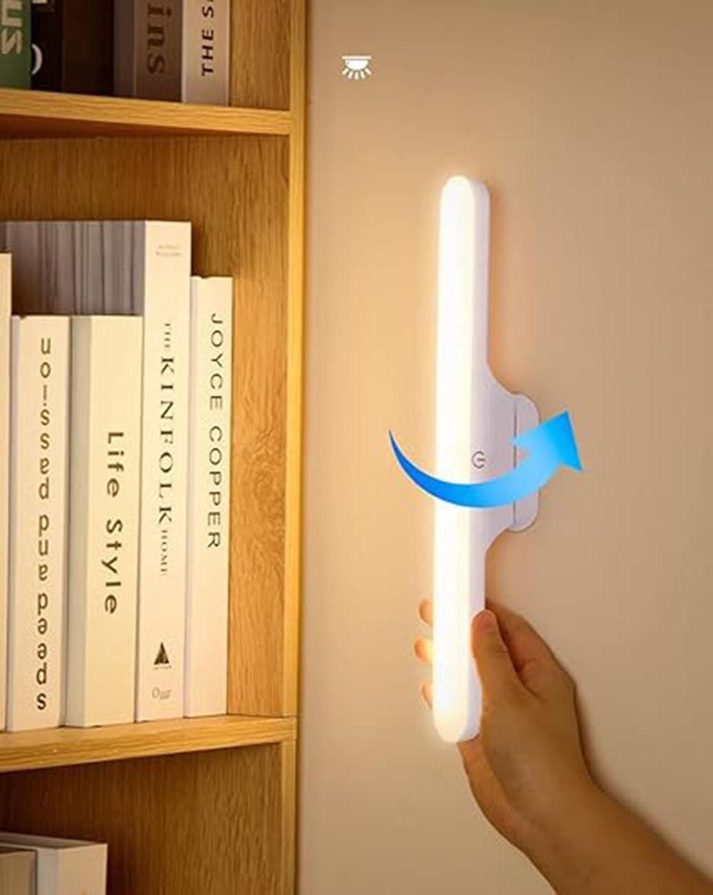 Dimmable Touch Light Bar, USB Rechargeable Reading Lights, Stick Magnet Mounting Base, for Reading, Closet, Makeup Mirror, Vanity, Bedside, Study Light image number 5