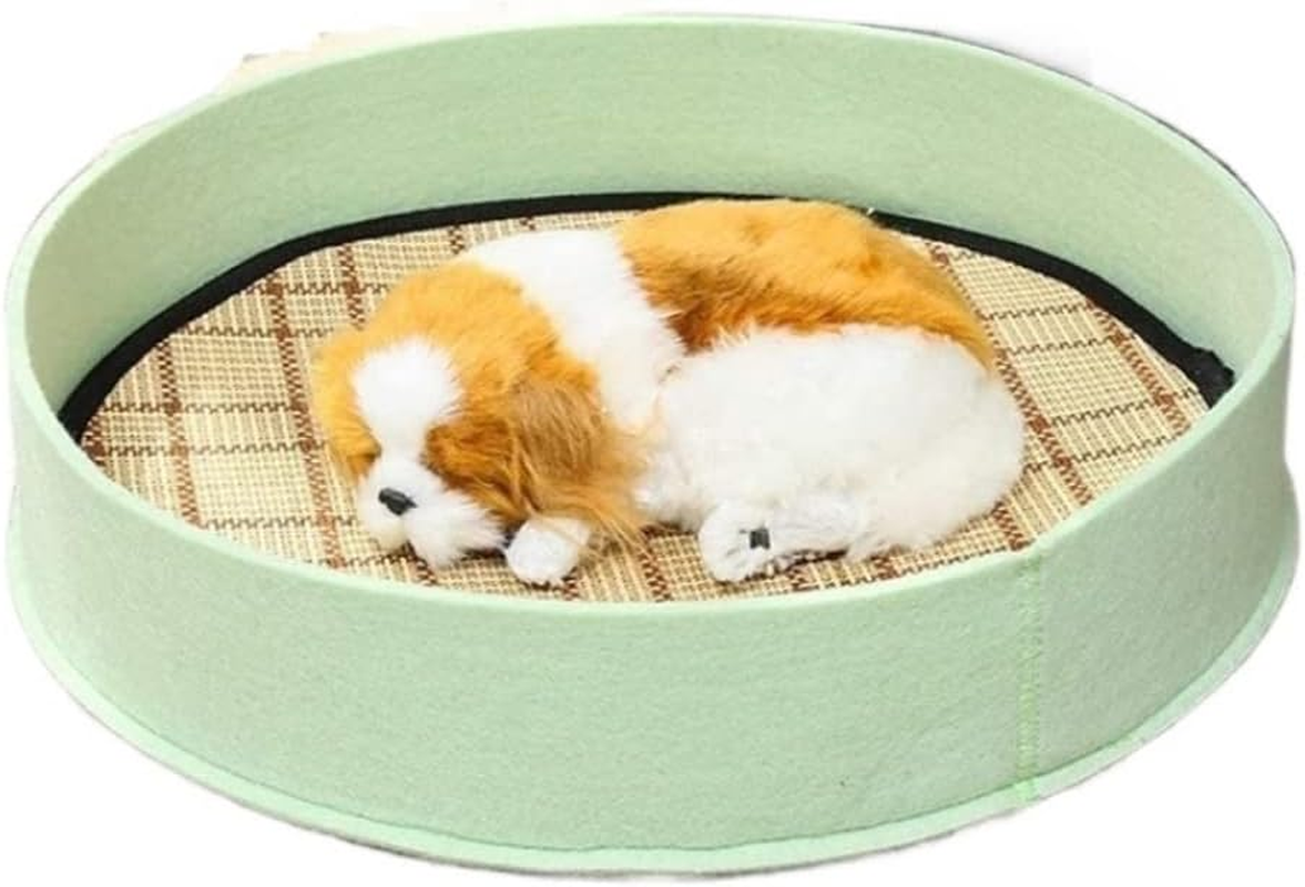 Dog Bed Cat House Pet House Pet Bed Cooling Calming Pad Bed Felt Pet Bed Summer Sleeping Dog Cat Bed Kennel for Dogs Cats Dog House Cat Bed Pet Nest (Color : Dark Gray, Size : 40 * 40 * 8CM)