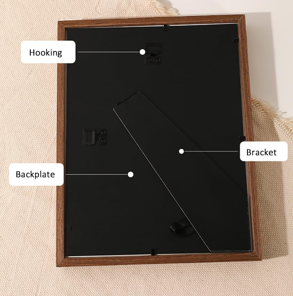 Signature Collection Collage Picture Frame, 4X6 Photos, Wall Display, Shatter-Resistant Glass (Wood Color, 3 L) image number 5