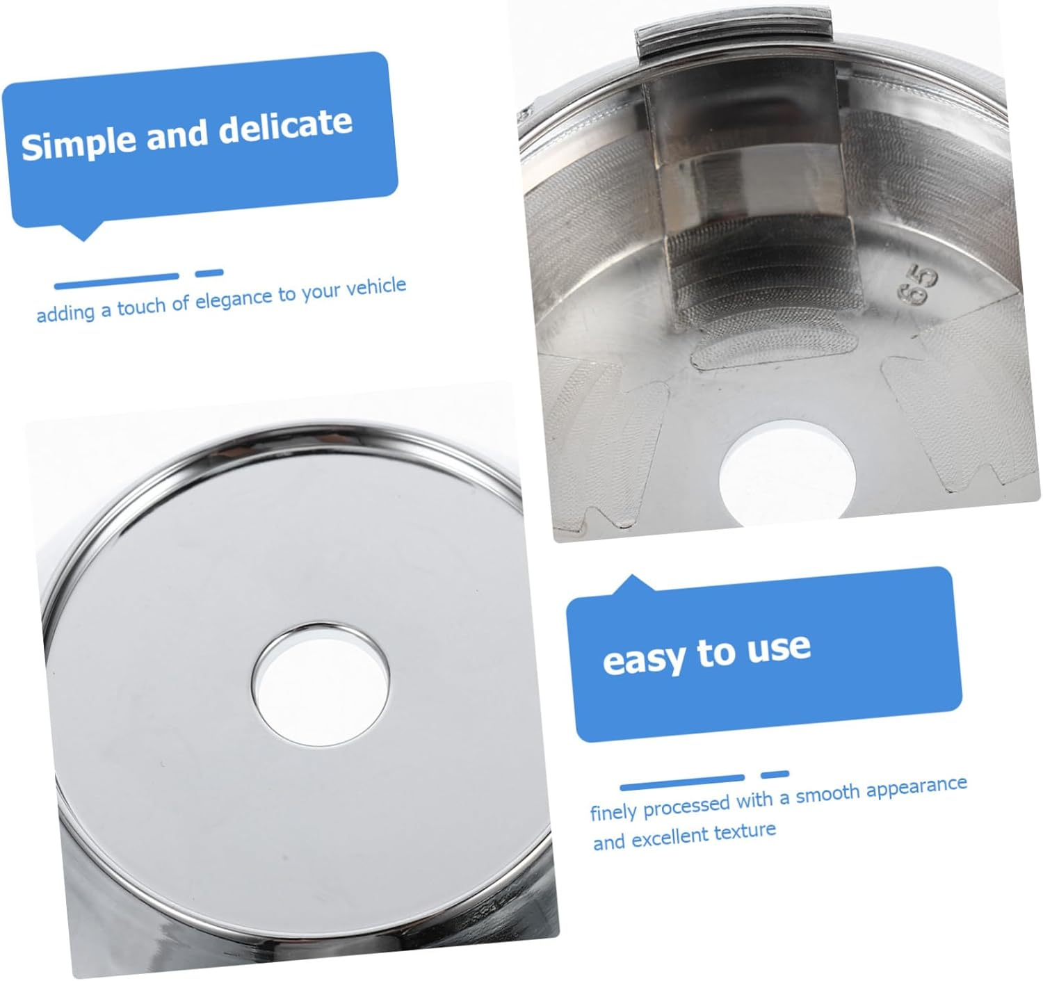 PLAFOPE 4Pcs Center Hub Cover Rim Hub Caps for Cars Durable Wheel Protector with Elegant Design and Precision Manufacturing Sturdy Automotive Accessories