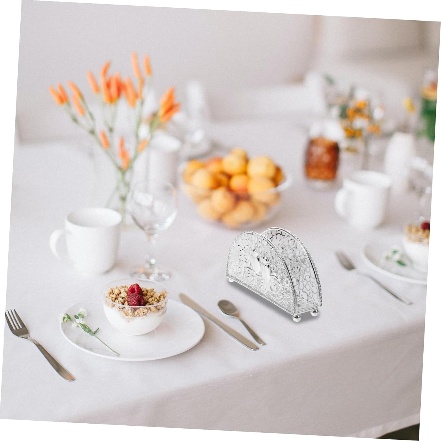 KICHOUSE Freestanding Napkin Rack Metal Paper Towel Holder Napkin Storage Holder image number 3