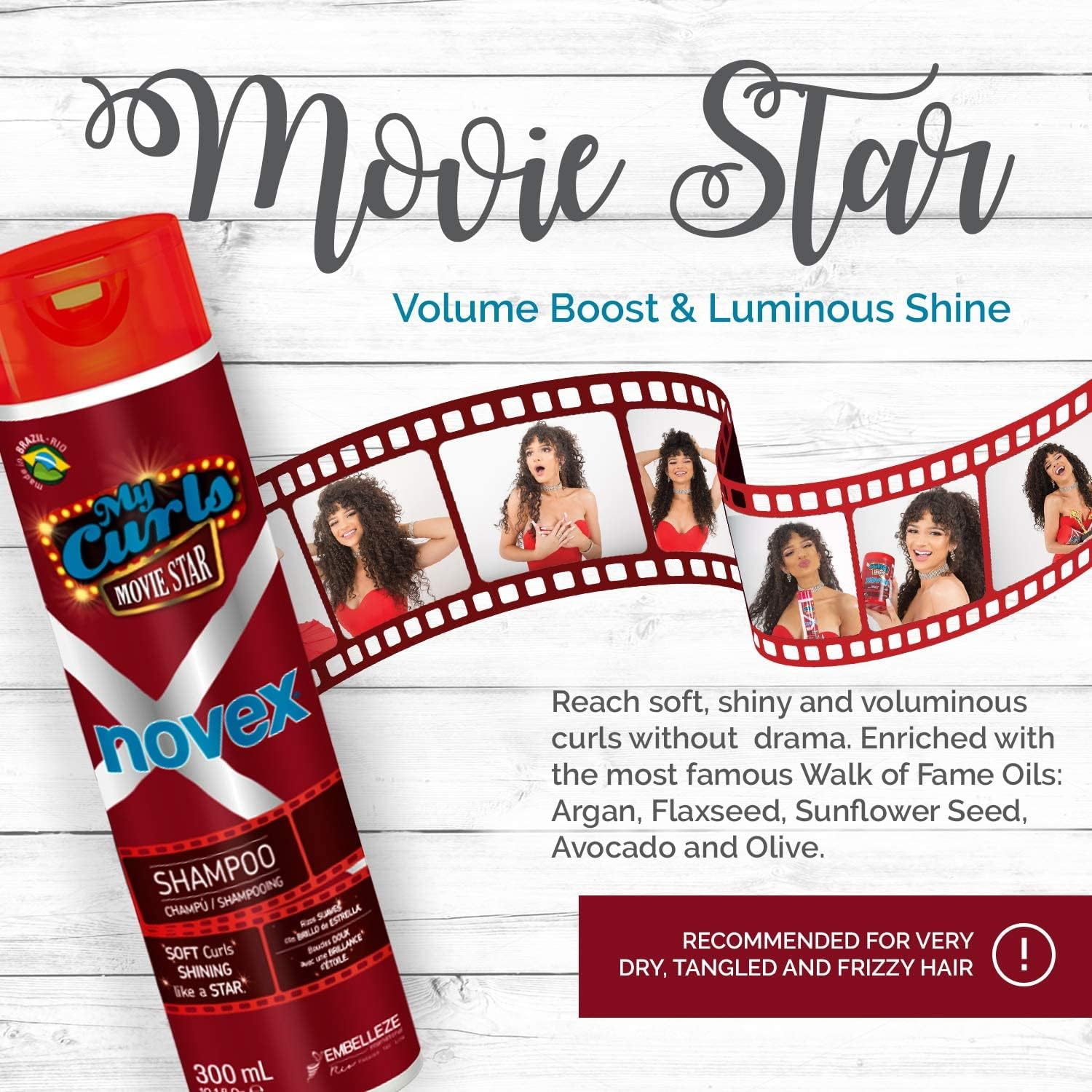 My Curls Movie Star by Novex Shampoo 300Ml image number 5