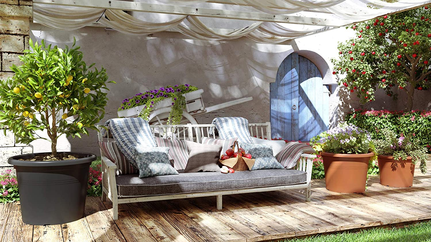 Artevasi Cilindro Pot, Taupe, 25 Cm image number 3