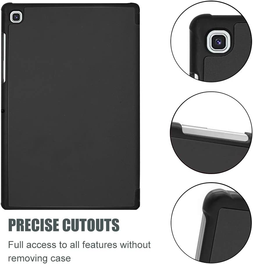 Procase Galaxy Tab S5E 10.5 2019 T720 T725 T727 Case, Slim Light Cover Stand Hard Shell Folio Case for 10.5 Inch Galaxy Tab S5E Tablet SM-T720 (Wi-Fi) SM-T725 (LTE) SM-T727 2019 Release-Black