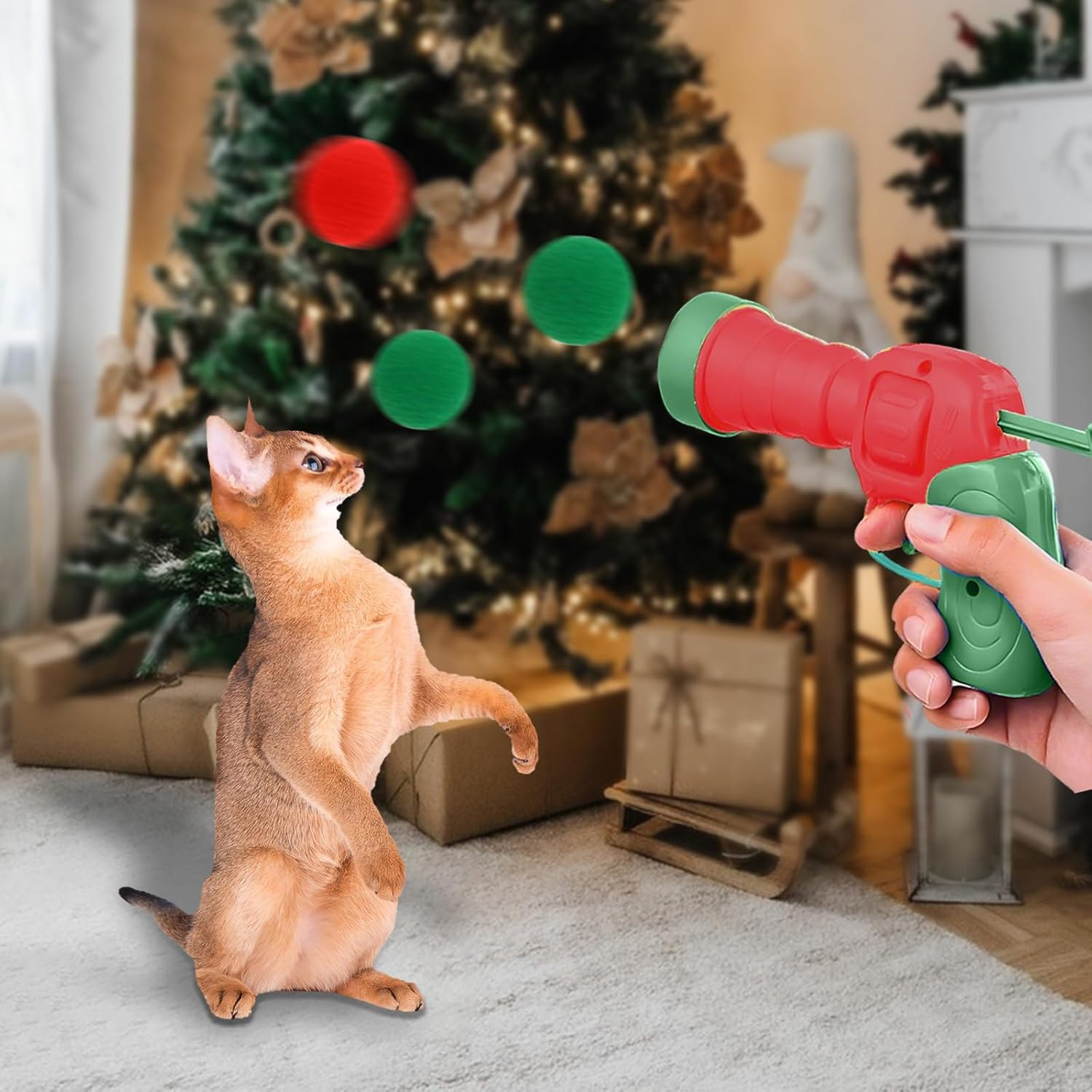 TZQFROCE Cat Toy Interactive Cat Toy Launcher Set with Multiple Accessories Cat Toy Balls Interactive Toy for Cats and Dogs image number 3