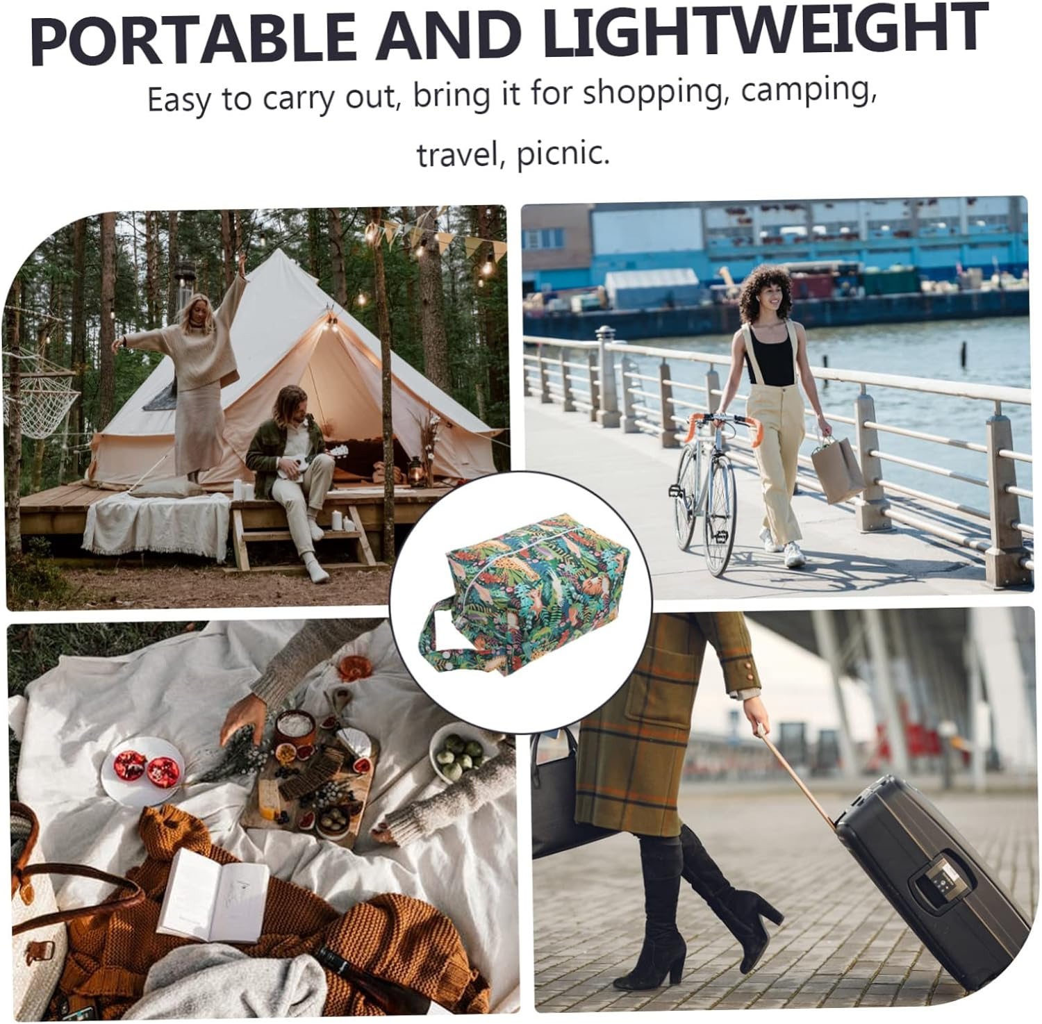 Bestonzon Reusable Waterproof Diaper Storage Pouch Nursery Wet Bag Portable Travel Diaper Storage Bag for Baby Care image number 1