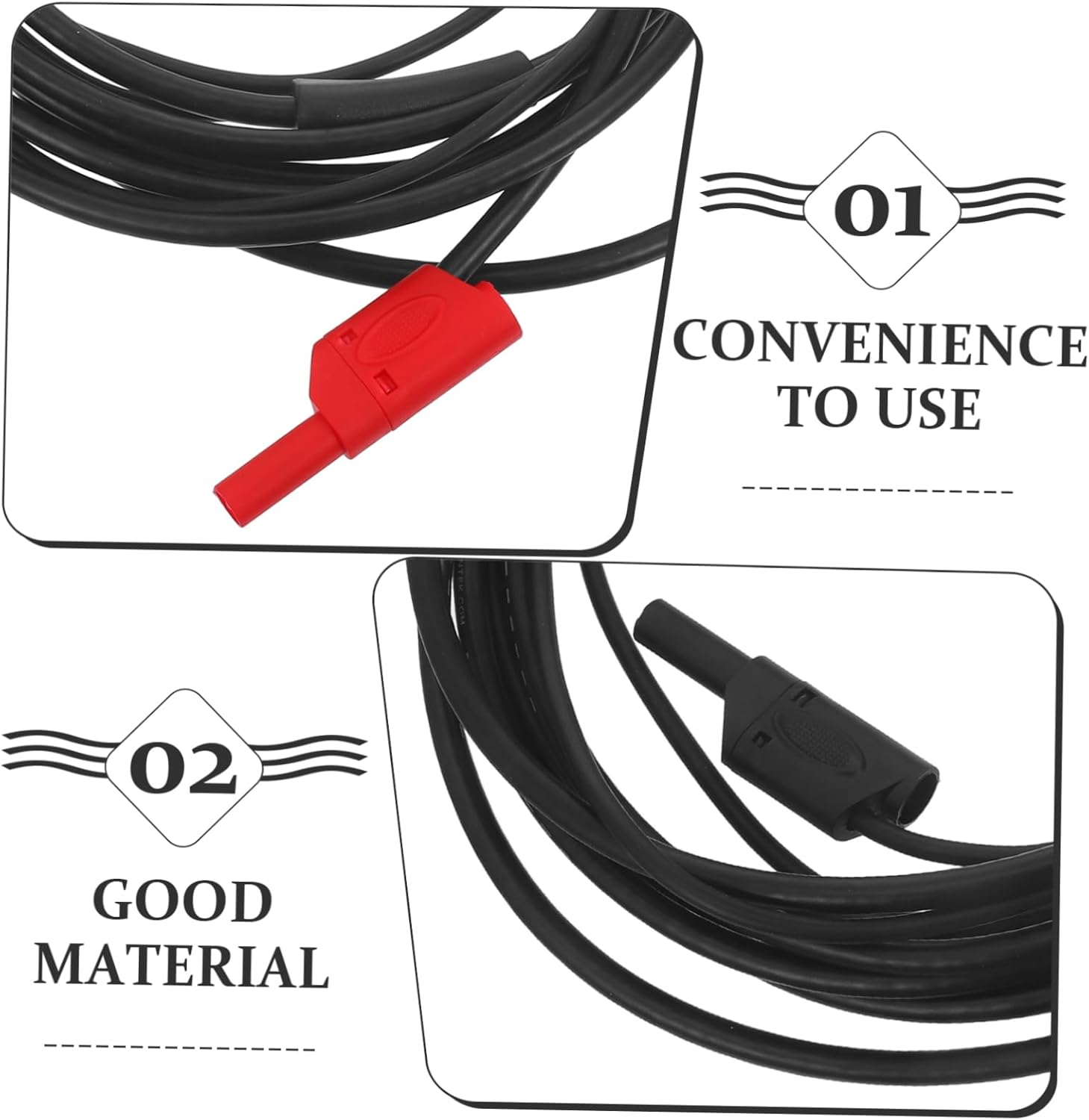 COOLHIYA Heavy Duty Automotive Test Kit to Banana Cable Multimeter Leads for Electronic Equipment