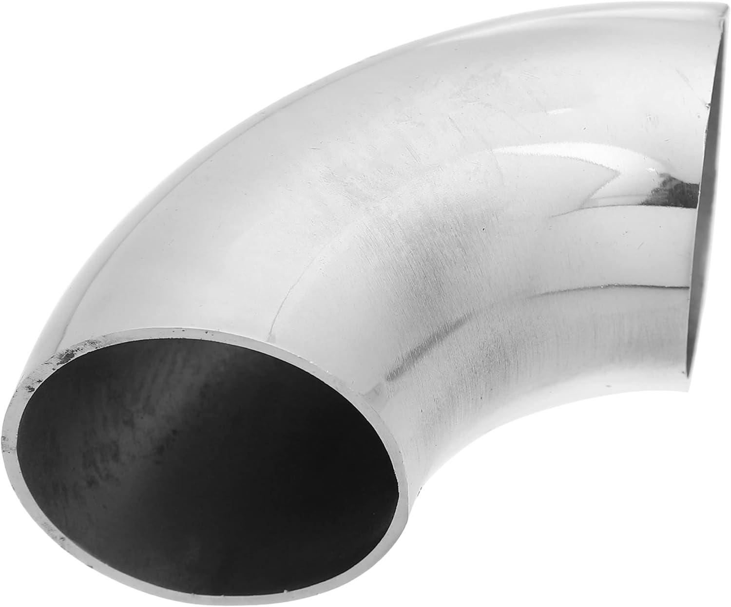 X AUTOHAUX 1 Pcs OD 1.55 Inch 90 Degree Mandrel Bend Elbow SS304 Stainless Steel Exhaust Elbow Pipe for Car Modified Exhaust System 1.55" Piping Silver Tone image number 6