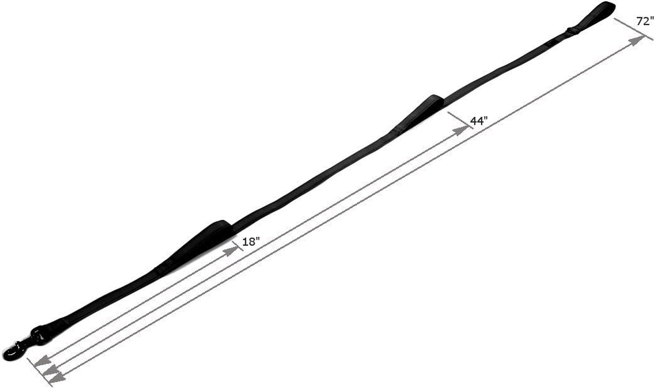 Max and Neo Triple Handle Traffic Dog Leash Reflective - We Donate a Leash to a Dog Rescue for Every Leash Sold (Black) - Red image number 2