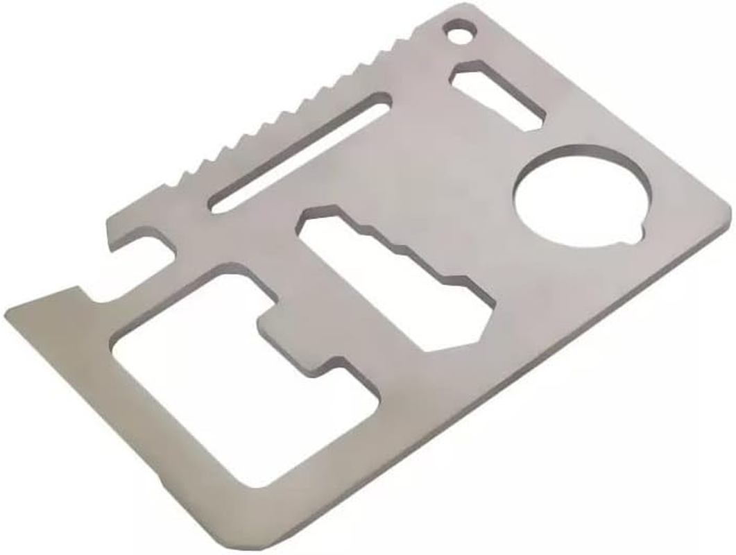LORJE 11 in 1 Pocket Survival Credit Card Multi-Tool (1 Pack) image number 6