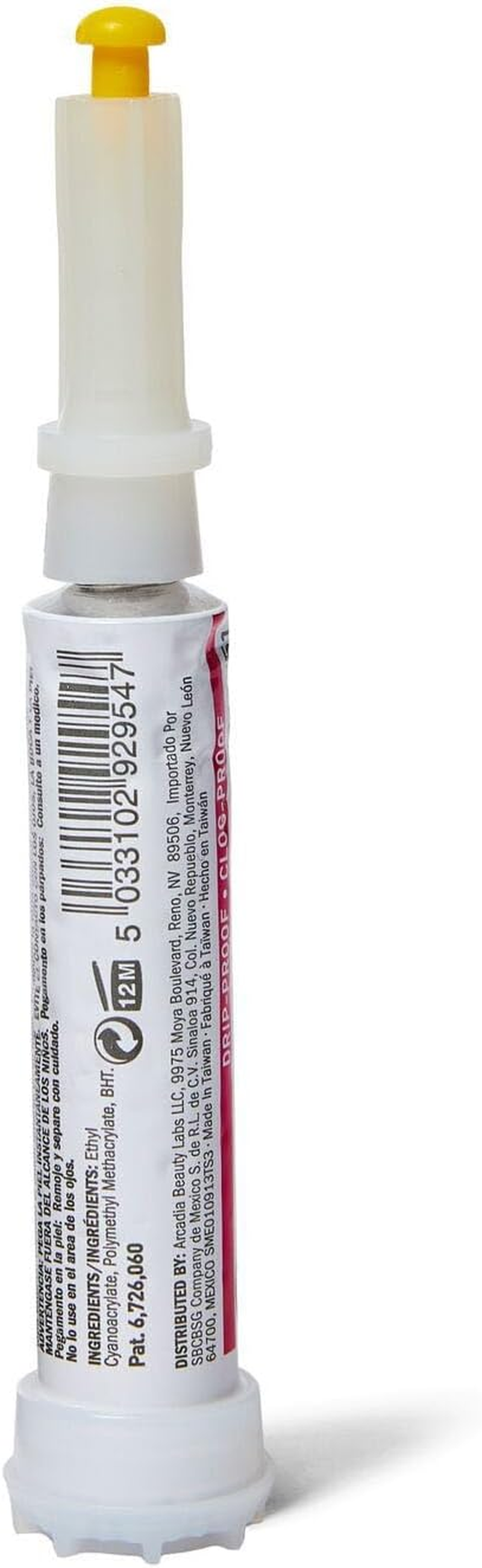 Beauty Secrets Drip & Clog Proof Nail Glue (1 Pack) Bundled with Nail File Black Cushion Medium Coarse 180/100 Grit by Beauty Secrets image number 2