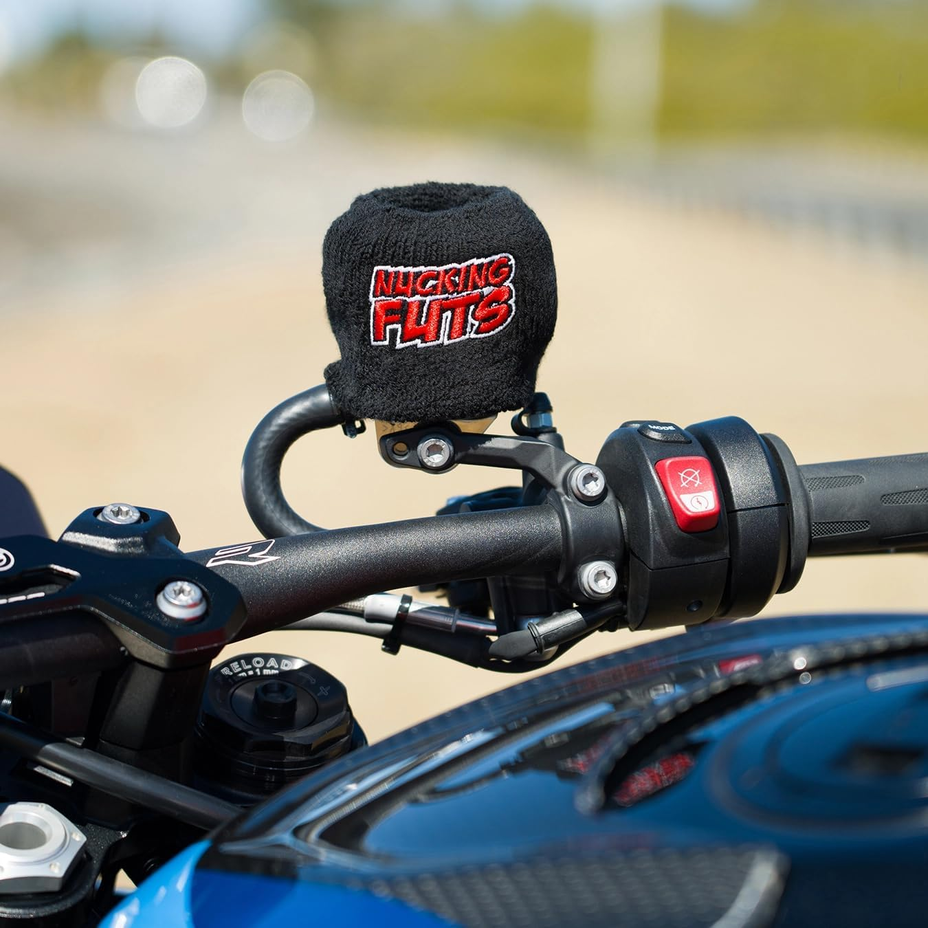 Brake Fluid Reservoir Cover Sock for Motorcycles, Sporbikes and Gifts by Moto Loot (Nucking Futs) image number 1