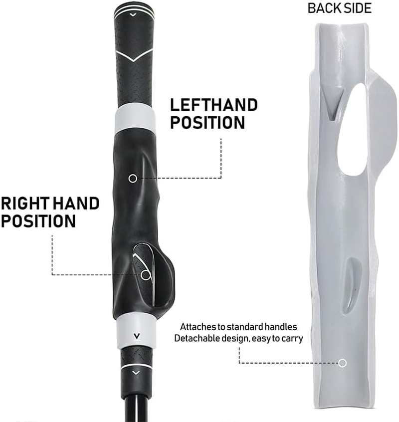 Golf Grip Training Aid, Right-Handed, Club Attachment for Drivers through Wedges