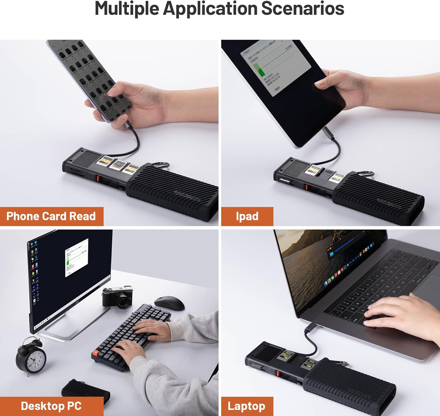 PGYTECH Createmate USB 3.2 Cfexpress A/B Card Reader 10Gbps SD Card Reader for Photographer (Cfexpress-B, Green) image number 2