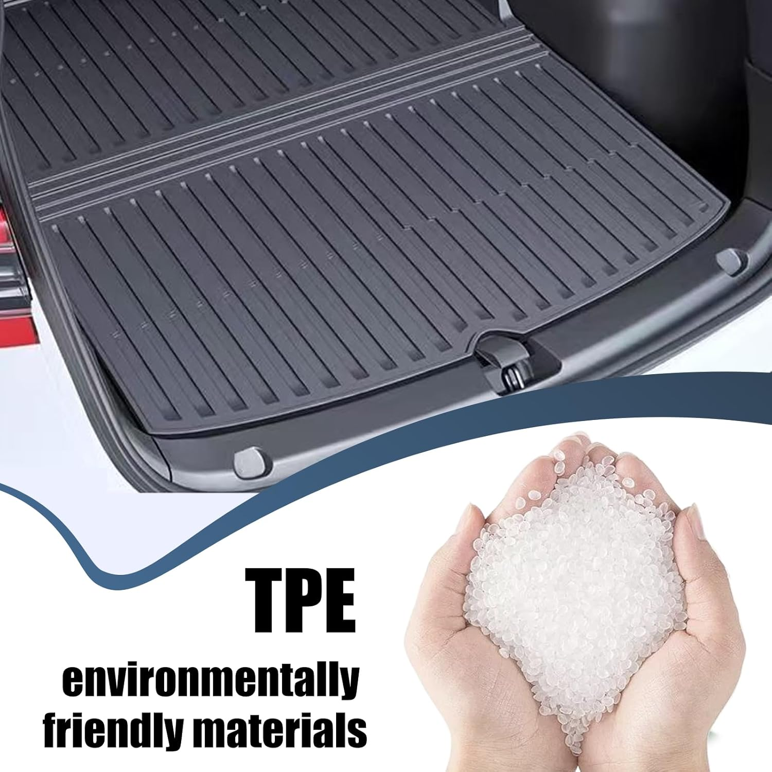 CMPCTR Cargo Mat Boot Liner for Tesla Model Y 2021-Onwards TPE Cargo Liner Heavy Duty Cargo Trunk Mat Luggage Tray Interior Accessories image number 3