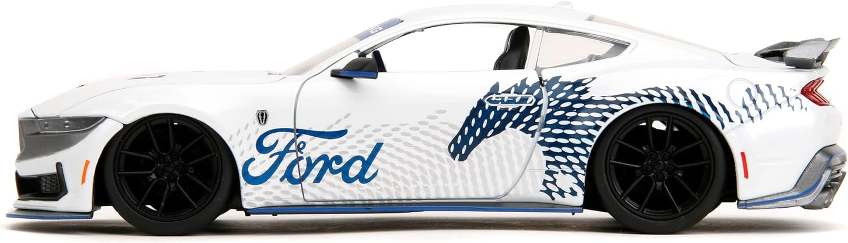 Jada Big Time Muscle 1:24 2024 Ford Mustang GT Dark Horse Die-Cast Car, Toys for Kids and Adults(White) image number 1