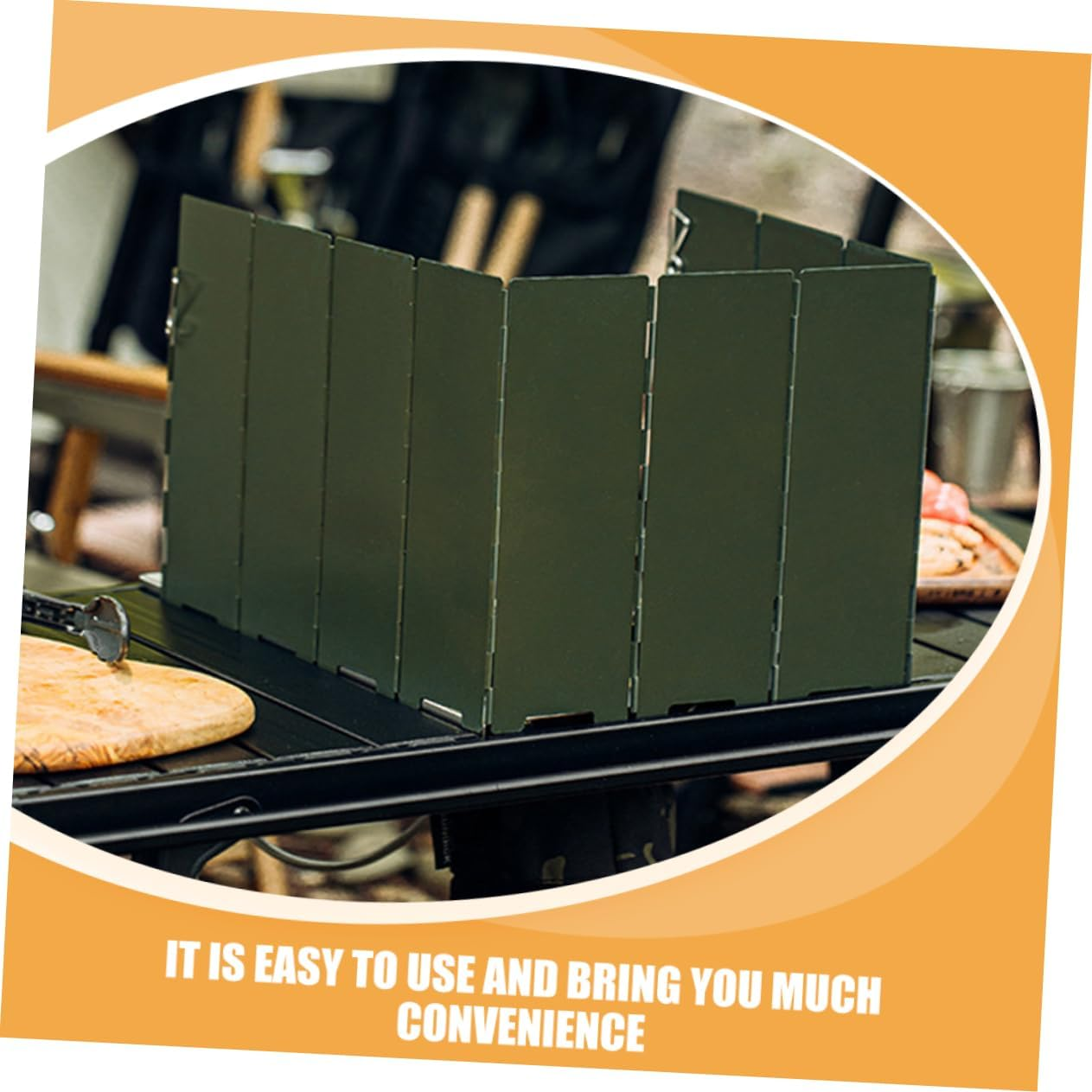 KOMBIUDA Portable Cassette Stove Windshield Outdoor Cooking Wind Guard Camping Windproof Tool